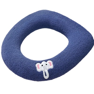 马桶坐垫O型加厚毛绒针织坐便套