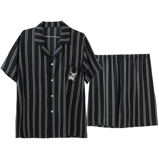 男士冰丝睡衣夏季男款套装丝绸夏款薄款短袖春秋款家居服2026新款