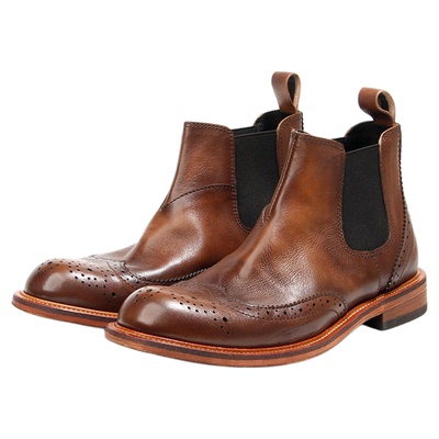 高级感布洛克切尔西马丁靴男款