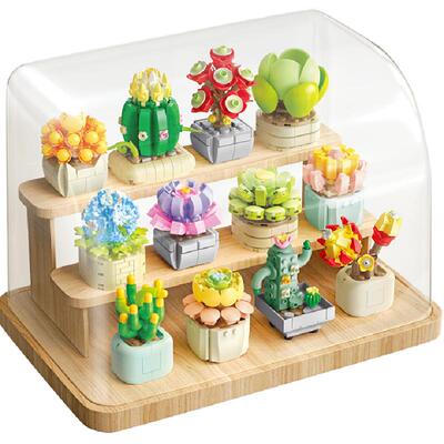 费米治愈多肉积木花送礼好物