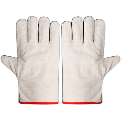 双层无缝帆布耐磨劳保手套电焊