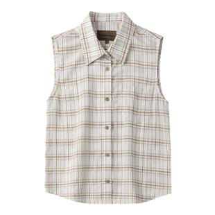 Cycle Document 天丝&亚麻混纺 色织格纹遮副乳背心无袖衬衫女