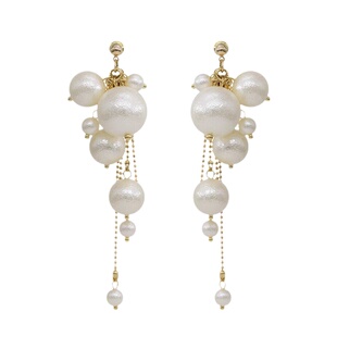 浪漫主义~度假风珍珠流苏耳环2026新款小众设计感高级耳钉耳饰女