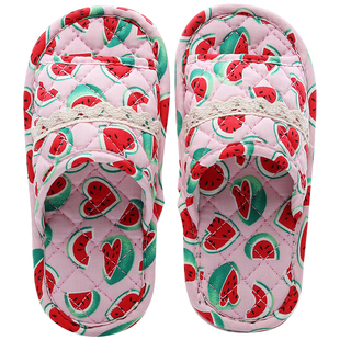 儿童纯棉布艺布底拖鞋夏四季秋冬家居室内不伤木地板小孩静音软底