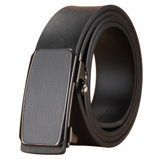 Jeep吉普男士皮带真皮自动扣无牙内穿腰带商务休闲牛皮裤带男款