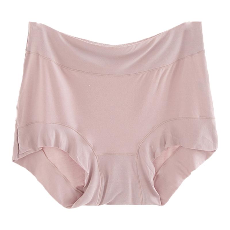 大码高腰内裤女胖mm200斤加肥加大红色本命年包臀女士莫代尔妈妈