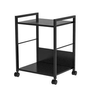 可移动打印机置物架桌下落地双层收纳储物架办公室工位主机箱托架