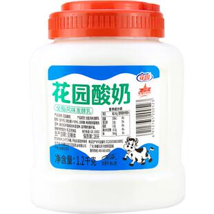 花园酸奶1.2kg大桶罐装新疆特产原味低温酸奶全脂风味发酵乳