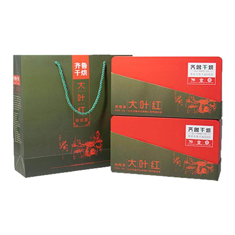 2026山东莱芜齐鲁干烘会晤大叶红礼盒400g茶叶莱芜老干烘茶大叶茶
