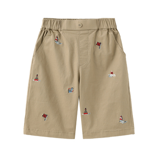 POLOWALK童装 男童裤子儿童短裤夏季薄款中裤工装宽松五分裤童装