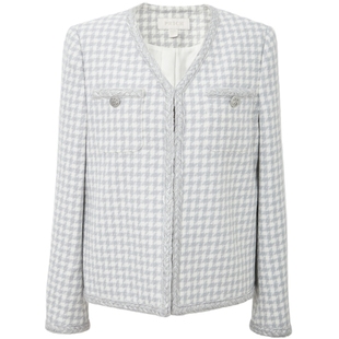 【绵羊毛】PRICH香风粗花呢职场西装春夏新款V领通勤外套套装女