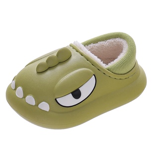 冬季儿童棉拖鞋包跟男童EVA厚底防水保暖亲子女宝宝包跟居家棉鞋