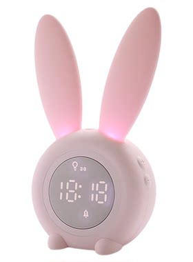萌兔闹钟夜灯充电计时器卡通可爱