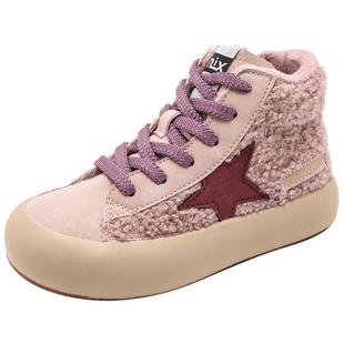 儿童雪地靴女童冬季加绒二棉鞋女宝宝棉鞋男童冬天中大童运动鞋子