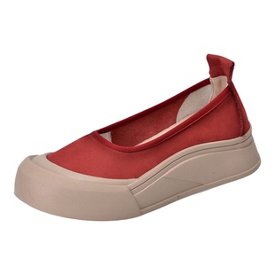 真皮2026春夏新款单鞋浅口新款头层牛皮脚蹬圆头休闲豆豆女鞋