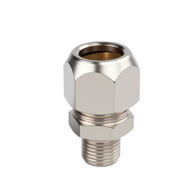 铜镀镍外丝卡套铜管接头