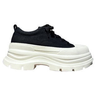 超火尖货~品质欧货牛皮显瘦松糕厚底鞋小白鞋女鞋子增高黑白板鞋