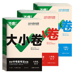 万唯大小卷七八九年级下册上册语文数学英语物理化学历史生物地理人教版试卷全套测试初中初一二三789年级卷子万维中考旗舰店2026