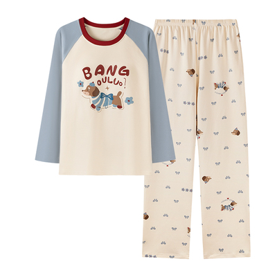 卡之恋女士纯棉睡衣春秋长袖