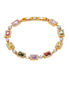 AJIDOU阿吉豆手饰女彩色锆石手链