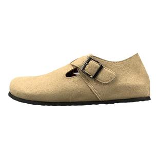 外贸男士鞋子爆款一脚蹬钓鱼勃肯鞋全包豆豆鞋懒人休闲潮流鞋百搭