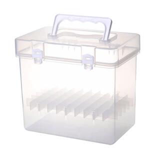 诺雅马克笔收纳盒手提装丙烯盒子80色大容量放携带分格小12色24色36色48色60色专用的多功能透明加厚塑料笔桶