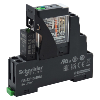 施耐德电磁中间继电器RXG22BD