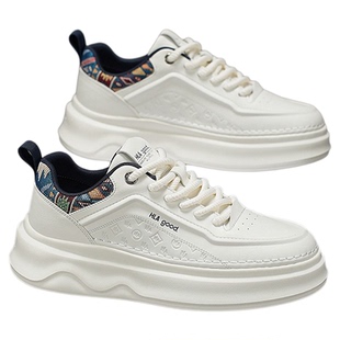 海澜之家男鞋2026新款时尚休闲板鞋男厚底增高小白鞋运动鞋加绒