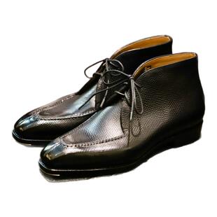 手工固特异皮底霍尔文沉船皮方头男靴休闲男鞋沙漠靴低帮靴