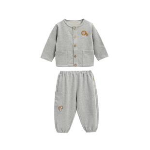 whitewheat儿童26春季新款套装男女童衣服裤子纯棉宝宝开衫两件套