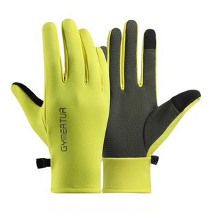 秋冬户外骑行手套男女轻薄防风保暖加绒触屏骑公路车运动防滑耐磨