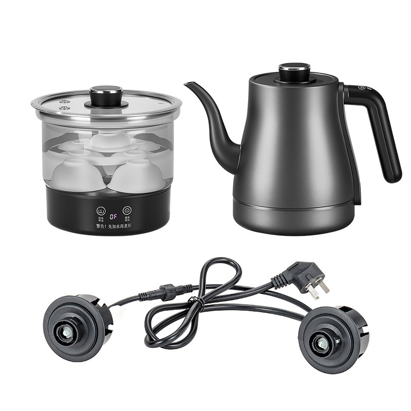 纯钛岩板两孔烧水壶自动双上水嵌入式电茶炉泡茶壶专用单双孔茶台