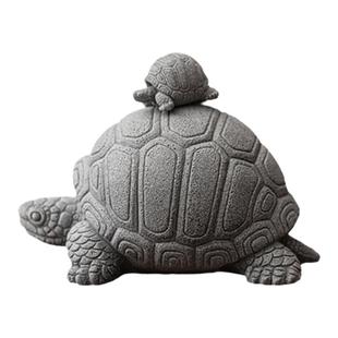 乌龟石龟鱼缸鱼池景观造景花盆栽搭配装饰摆件动物工艺品茶宠摆件