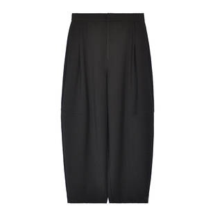 因由 莱赛尔天丝极简松弛慵懒弯刀灯笼宽松舒适空气感休闲裤女