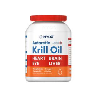 【自营】NYO3挪威进口海洋磷脂南极磷虾油鱼油升级omega3胶囊60粒