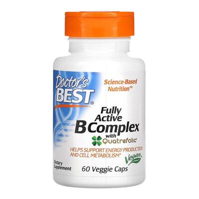 香港直发doctor's best金达威维生素B族膳食补充剂60粒
