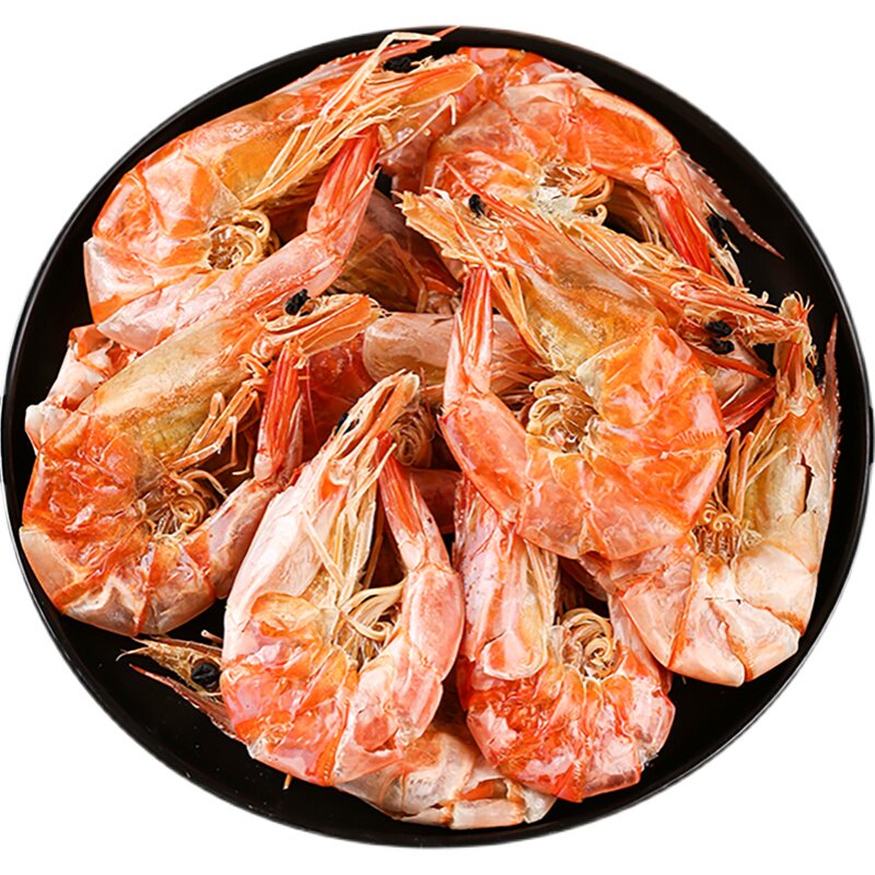烤虾即食大号虾干原味对虾干零食海鲜干货威海荣成特产500g