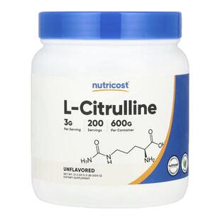 Nutricost,L-瓜氨酸粉原味肌肉生长增加能量健身搭档运动加持