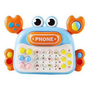 儿童电话机玩具婴幼儿宝宝手机益智早教女孩男按键发声音乐多功能