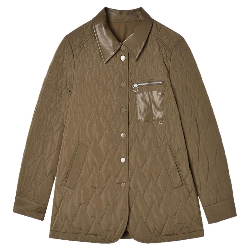 宽松舒适单排扣长袖棉服