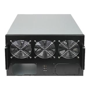 6u机架式机箱6显卡/8显卡暴力风扇ATX主板双电源位工控服务器机箱