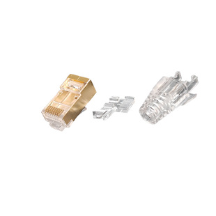 三泽七类屏蔽水晶头 三件式 32/28AWG七类细圆网线专用RJ45 8P8C