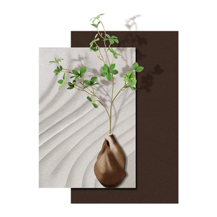 立体肌理画意式极简客厅沙发背景墙装饰画高级感灯画玄关走廊挂画