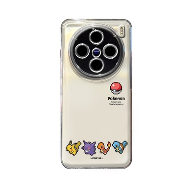 像素宝可梦适用vivox300pro手机壳x200mini皮卡丘耿鬼x100s新款ultra透明x90镜头全包80卡通70动漫60防摔50套