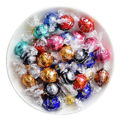 Lindt瑞士莲软心牛奶巧克力125g散装办公室休闲零食小包装糖果