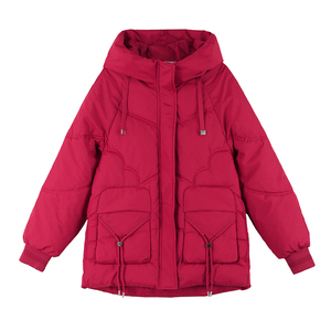 啄木鸟加厚羽绒棉服女2025冬季新款中年妈妈宽松大码棉衣洋气外套