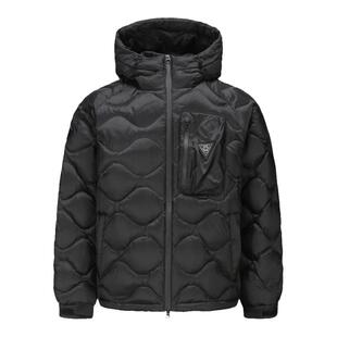 TRIP&CO 山系绗缝菱形格短款连帽羽绒服男女冬季加厚保暖御寒外套