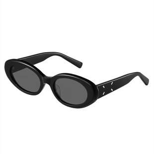 gm猫眼墨镜女2026新款夏高级感复古椭圆太阳眼镜男黑框防晒紫外线