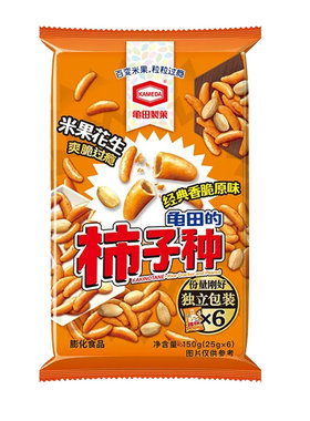 龟田制果柿种米果花生150g