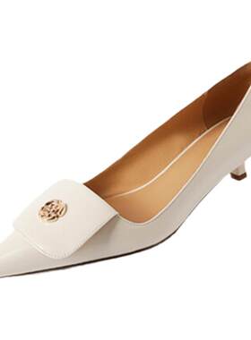 尖头单鞋低帮鞋韩版浅口细跟